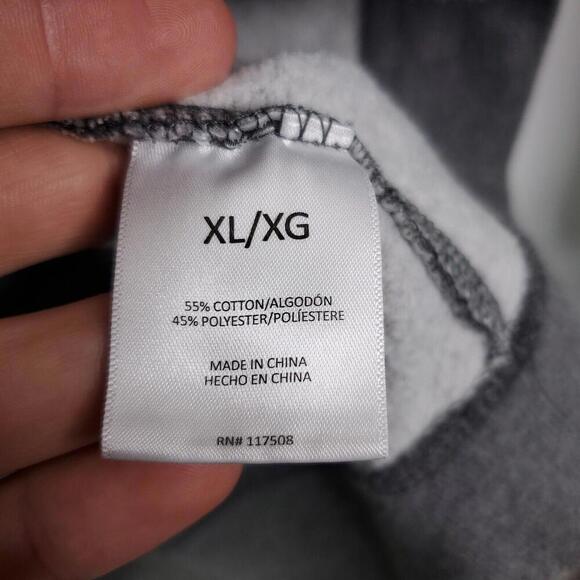 Levis Sweater Womens XL Hoodie Sweatshirt Gray Logo Front Casual Street Billboar - Picture 5 of 9